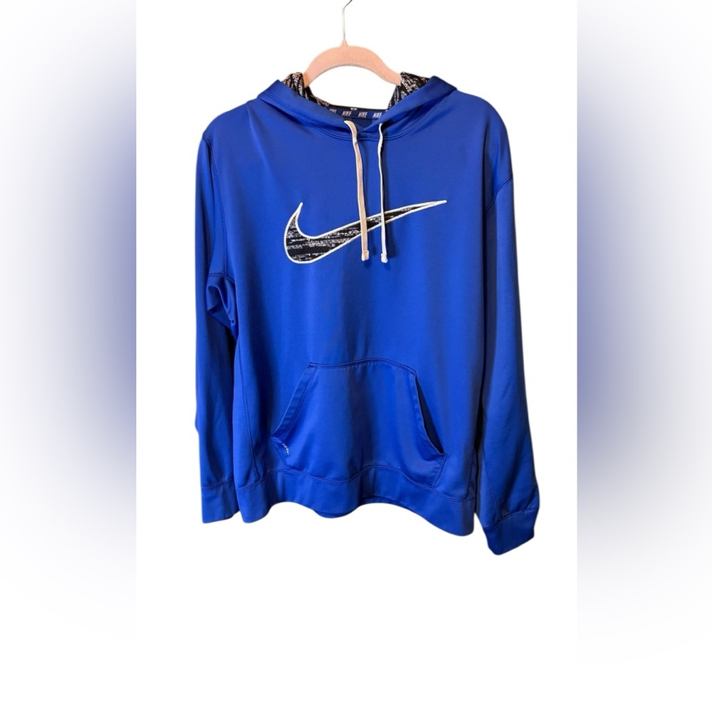 Nike Therma-FIT Pullover Hoodie Big Logo Athletic Streetwear Sweatshirt Large